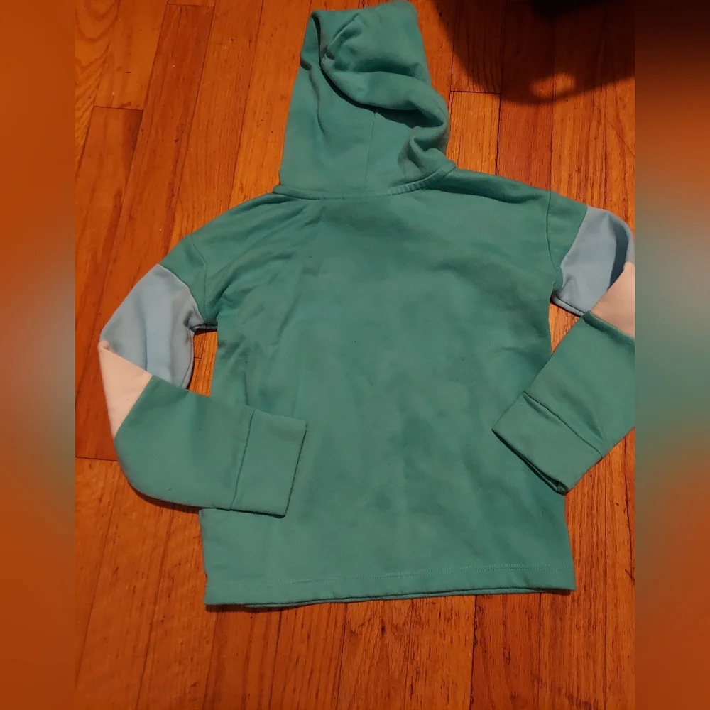 Children's Place Blue Girls Hoodie Size 5-6 Good Vibes Sweatshirt
